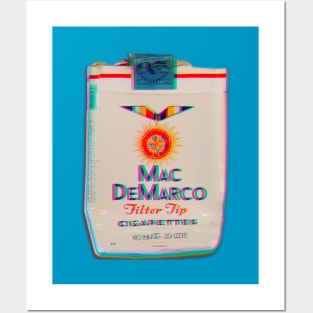 Mac DeMarco Vintage Cigarette Pack Glitched Posters and Art